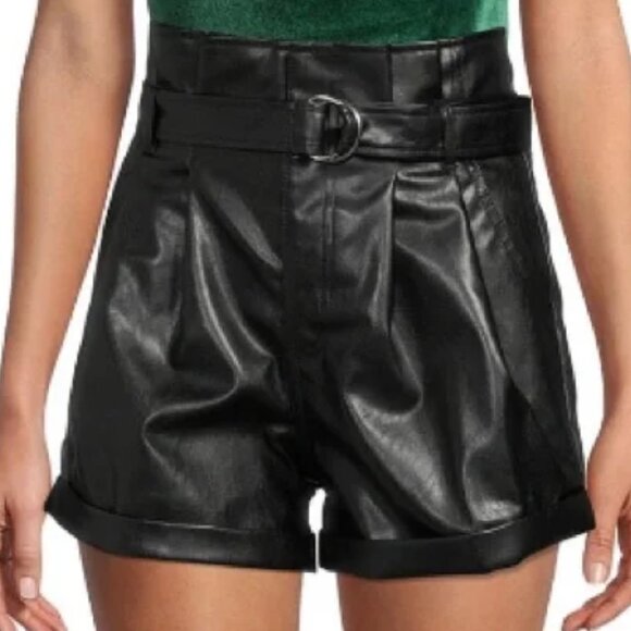 MADDEN Pants - NWOT Madden Paperbag Faux Leather Shorts